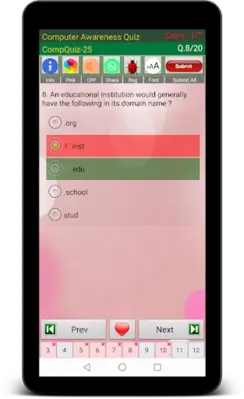 Computer Awareness quiz android App screenshot 5