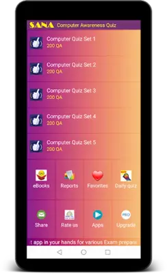 Computer Awareness quiz android App screenshot 6